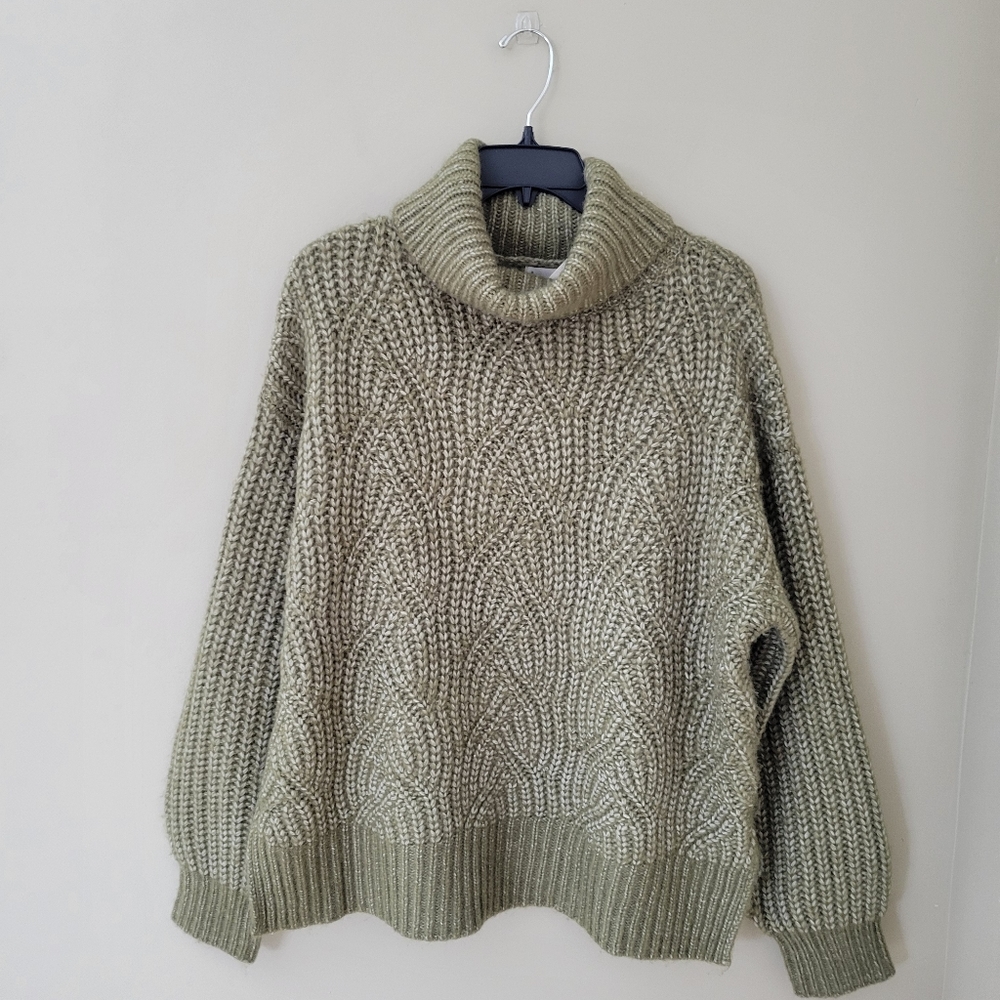 A New Day cowl neck cable knit sweater